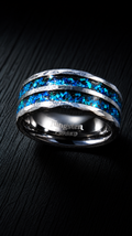 Double layer crushed opal Tungsten forged