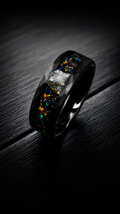 Inlay Opal & Meteorite - Tungsten Forged