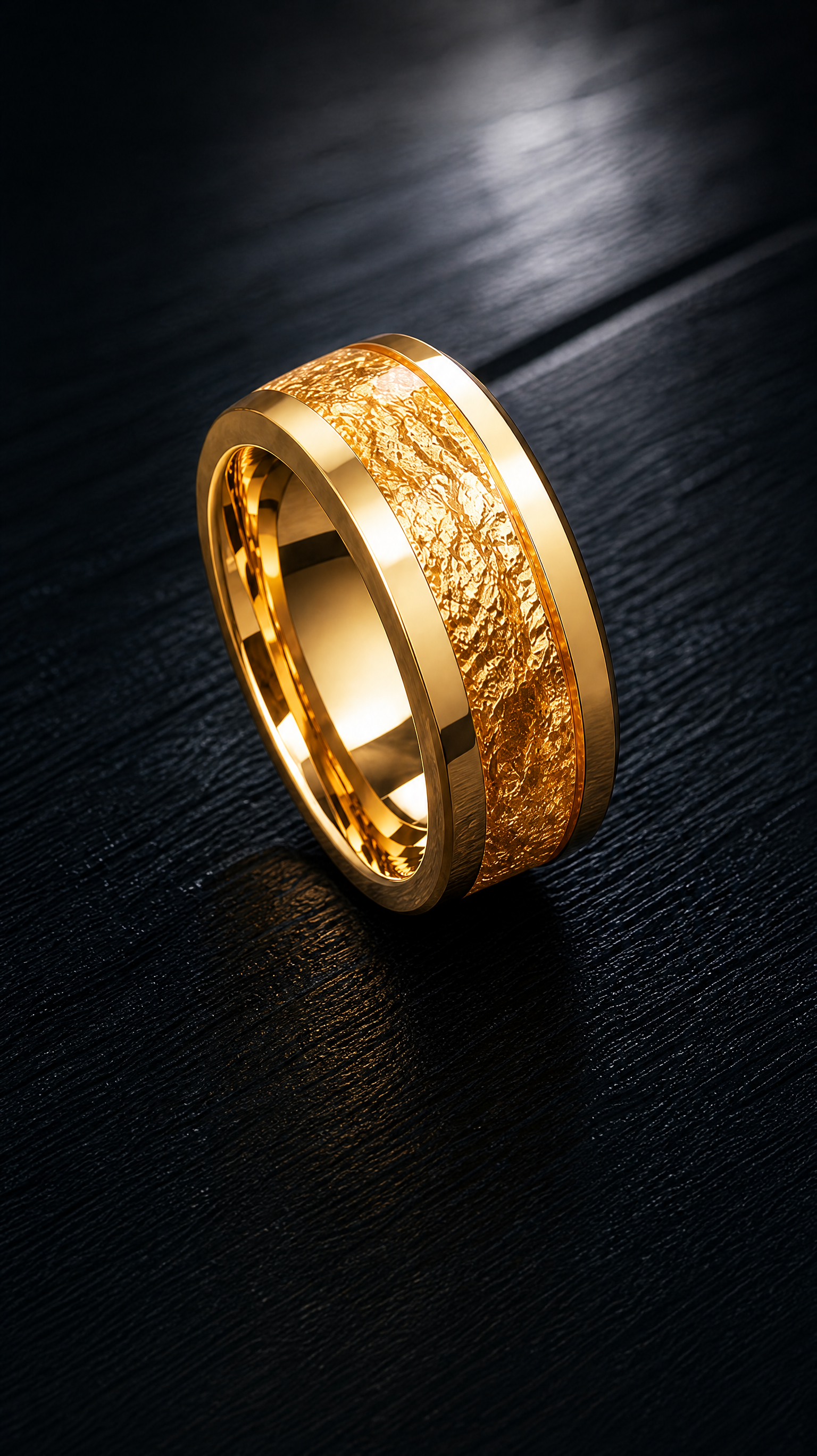 Gold 22K foil inlay - Tungsten forged
